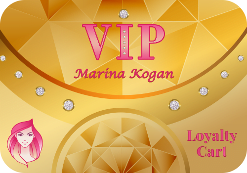 VIP Club Card элитного салона красоты Marina Kogan в Хайфа Крайот
