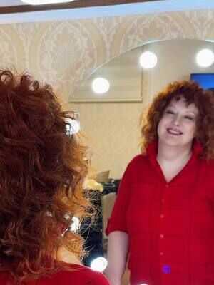 Запрос - переход в огненно - рыжий 🔥от нашего мастера @Natali DNK  салон Marina Kogan , 📲0527863873 #окрашиваниеизраиль #салонмаринакоган #парикмахеркрает